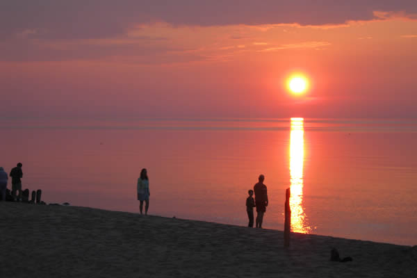 Herbster, Wisconsin beach at sunset